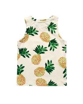 Cotton Sleeveless T-shirtSummer Girls Tees T Shirts 0-3Years