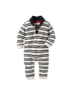 Fisher Price Infant To Wear Hooded cable-knit coveralls