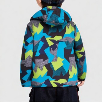 Camouflage hooded waterproof velvet windbreaker jacket