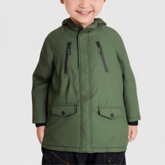 Children's warm hooded zip-up jacket