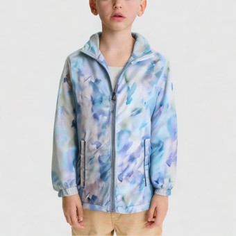 Windproof and waterproof jacket with a drawstring waist