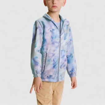 Windproof and waterproof jacket with a drawstring waist