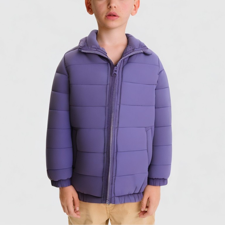 Children's puffer hooded cotton jacket