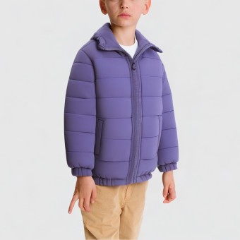 Children's puffer hooded cotton jacket