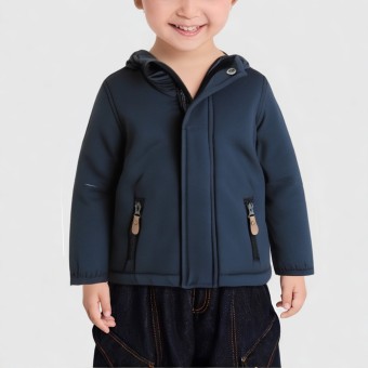 Cartoon-themed hooded softshell breathable jacket