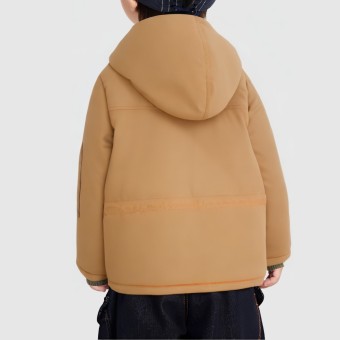 Boys' thickened hooded jacket with cotton lining
