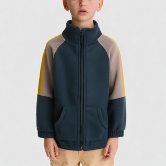 Boys' Sherpa fleece stand-collar jacket