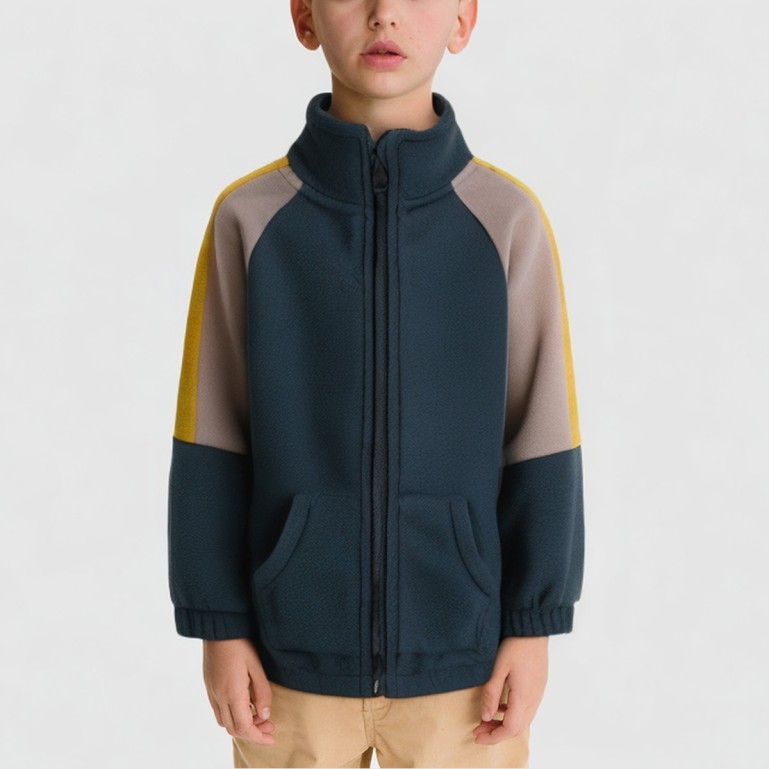 Boys' Sherpa fleece stand-collar jacket