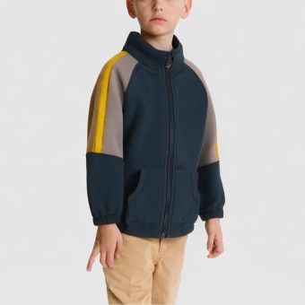 Boys' Sherpa fleece stand-collar jacket