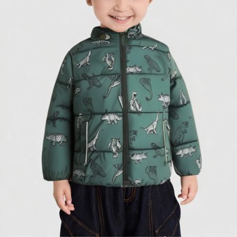 Windproof and warm printed jacket