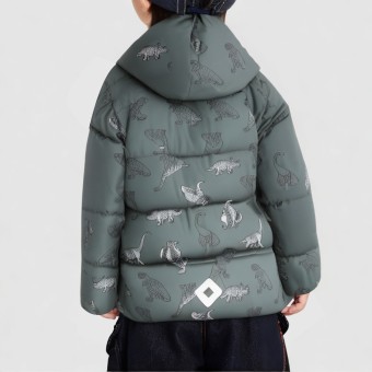 Windproof and warm printed jacket