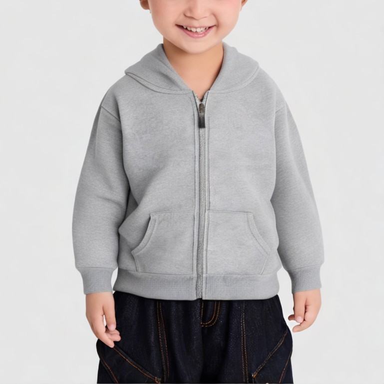 Velvet striped hooded sports jacket