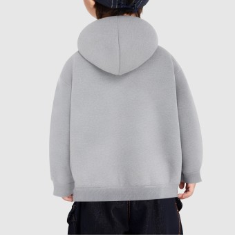 Velvet striped hooded sports jacket