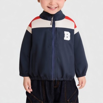Boys' color-block casual cardigan jacket
