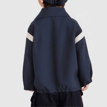 Boys' color-block casual cardigan jacket