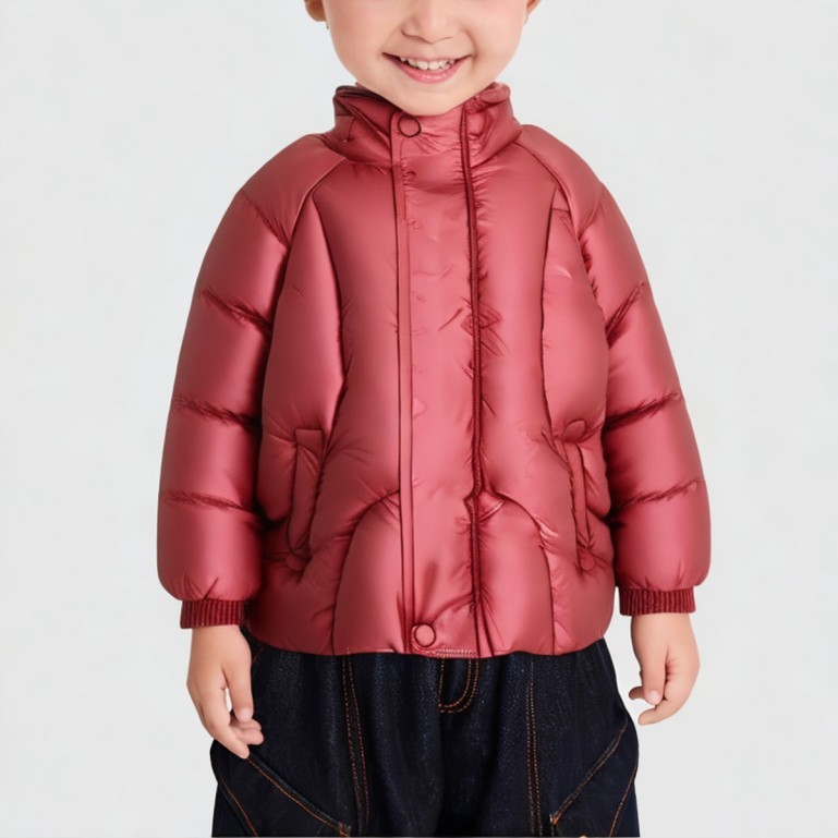 Lightweight quilted hooded winter jacket