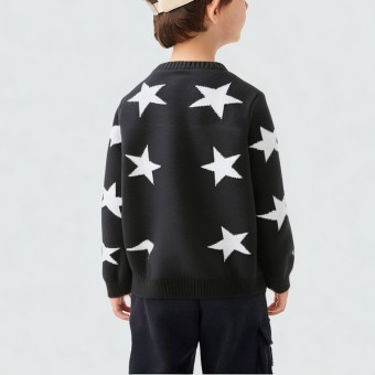 Cotton knitted cardigan jacket for boys