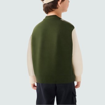 High-end zigzag pattern colorful sweater