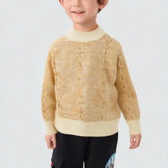 Chunky knit crew neck sweater