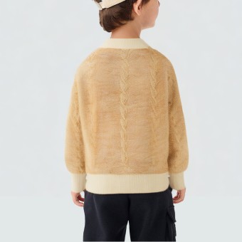 Chunky knit crew neck sweater