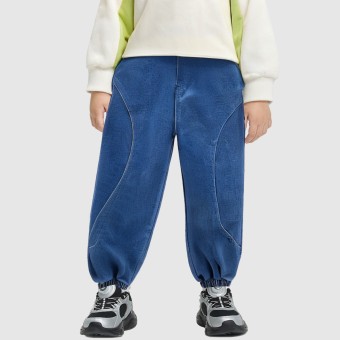 Autumn children's plain denim trousers for boys