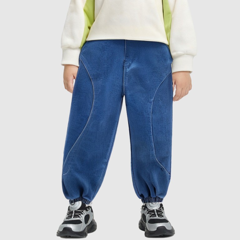Autumn children's plain denim trousers for boys