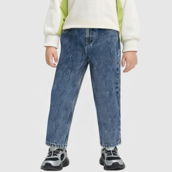 High-quality pure cotton satin denim jeans