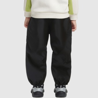 Black laminated protective functional sports trousers