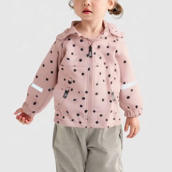 Waterproof softshell hooded jacket with wool lining