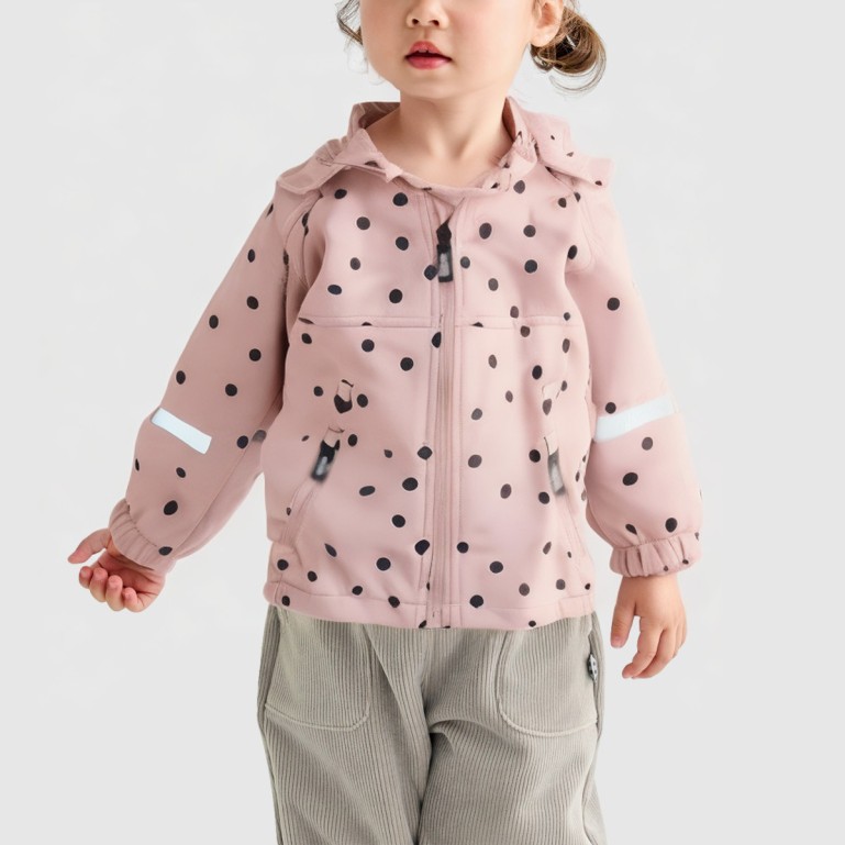 Waterproof softshell hooded jacket with wool lining