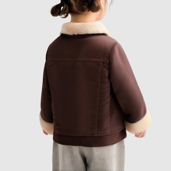 Corduroy thickened wool jacket