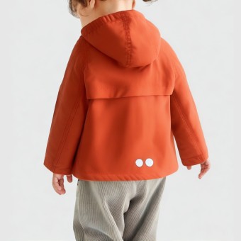 Floral print hooded windbreaker jacket