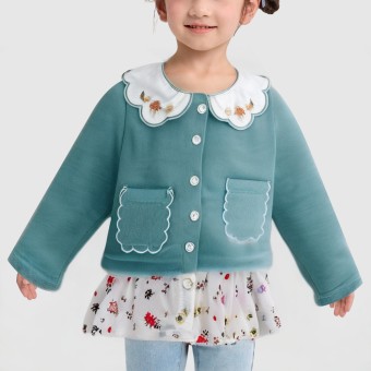 Embroidered knitted cardigan casual sweater jacket