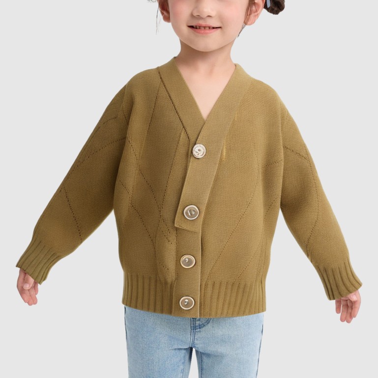 Winter baby pure cotton knitted cardigan