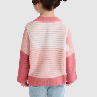 Valentine's Day heart-shaped cardigan sweater