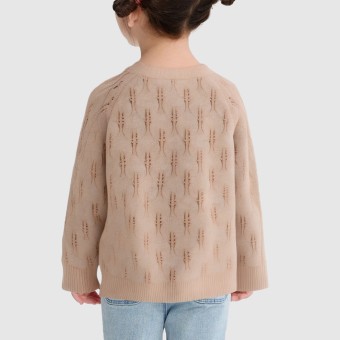 Children's stylish cotton knit cardigan