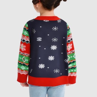 Christmas themed cartoon knitted sweater pullover