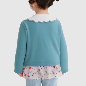 Embroidered knitted cardigan casual sweater jacket