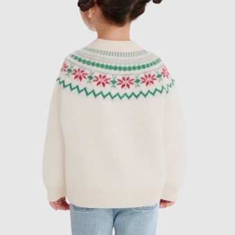 Snowflake-shaped decorative knitted sweater