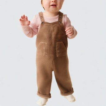 High-quality corduroy sleeveless jumpsuit
