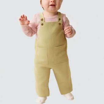 Pure cotton corduroy sleeveless jumpsuit