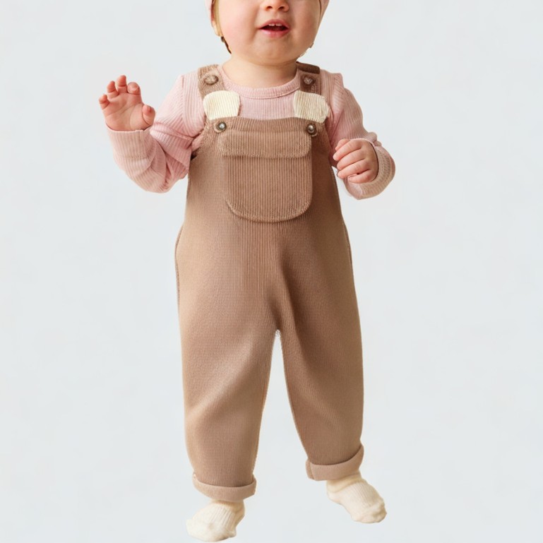 Everyday breathable corduroy overalls