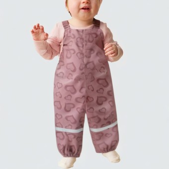 Cute printed waterproof children's jumpsuit