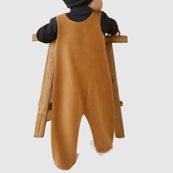Unisex corduroy romper for babies and toddlers