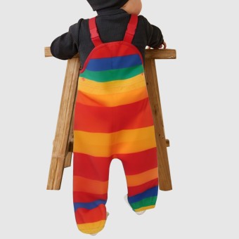 Children's waterproof striped overalls rain pants
